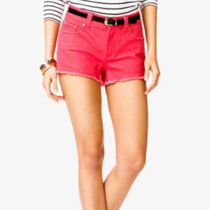 FOREVER 21 Stretch Denim Hot Pink low rise jean shorts size 28